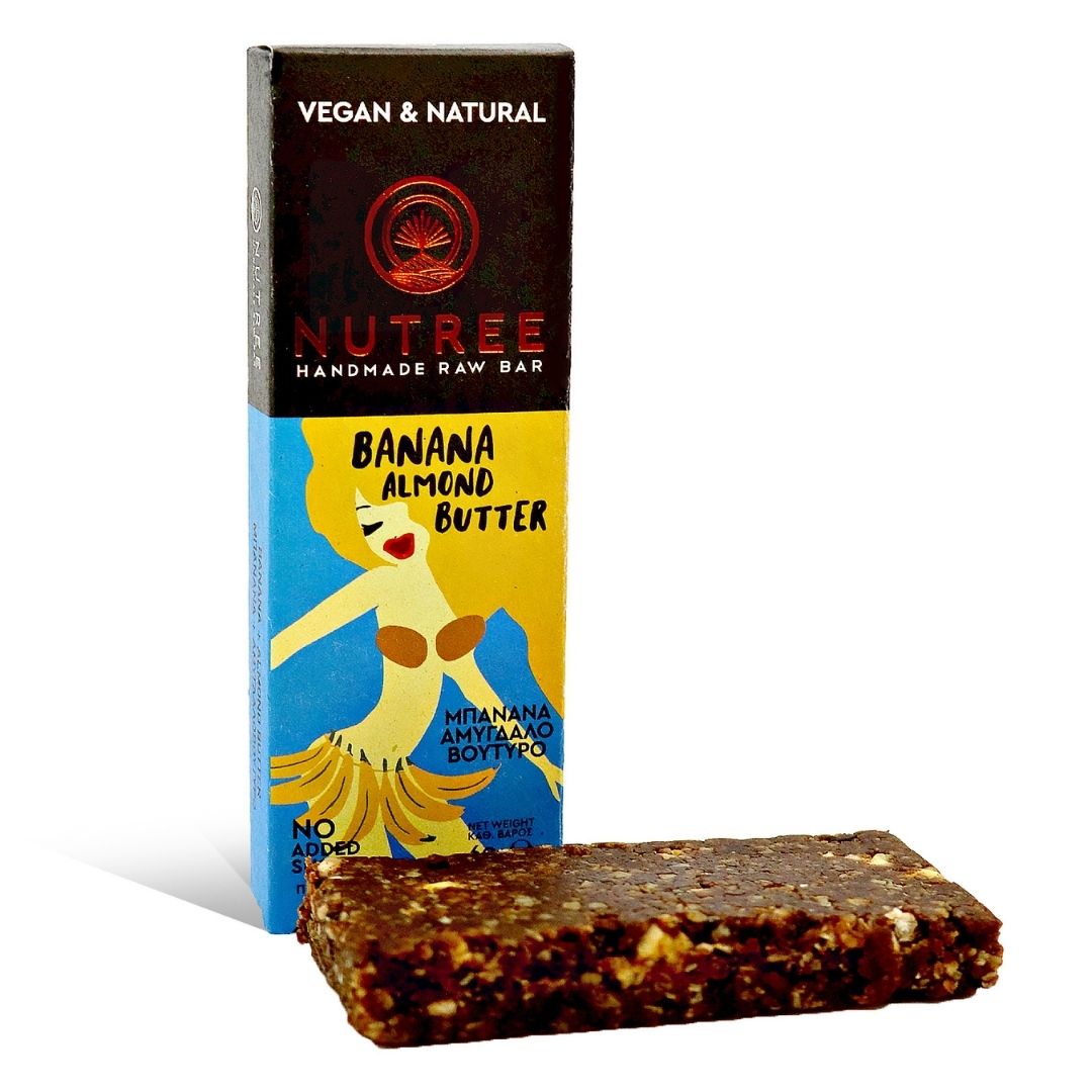NUTREE_BANANA ALMOND BUTTER μπάρα ενέργειας με μπανάνα και αμυγδαλοβούτυρο χωρίς ζάχαρη
